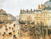 Camille Pissarro Theater Square, the French rain USA oil painting artist